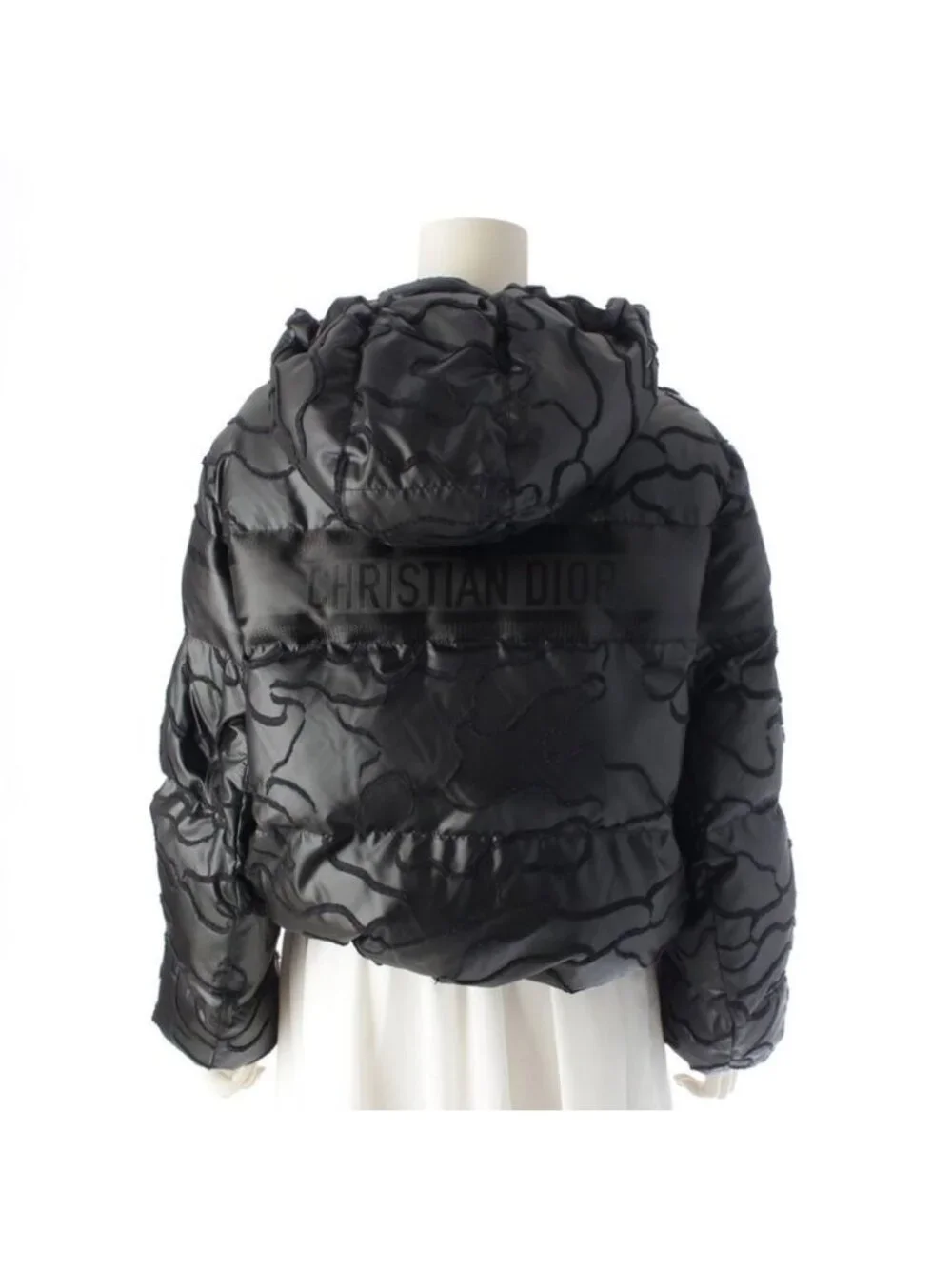 Dior Cropped Insulation Hood Puffer Jacket Black XS